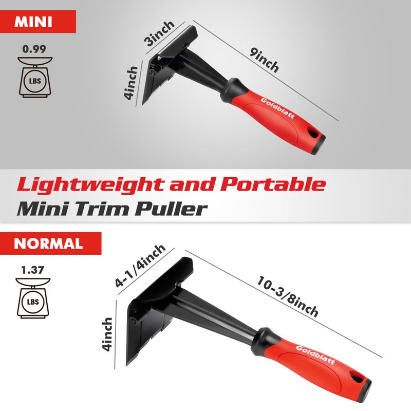 Goldblatt Mini Trim Puller  3-Inch Molding Remover for No-damage the surface  Heavy Duty Pry Bar Removal Multi-Tool for Carpet Tack Strip  Baseboard  Molding  Siding and Flooring Removal - Image 5